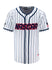 2026 NASCAR Baseball Jersey In White, Blue & Red - Front View