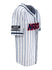 2026 NASCAR Baseball Jersey In White, Blue & Red - Right Side View