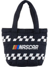 NASCAR Small Quilted Puffy Tote in Black - Front View