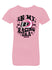 2026 Youth Girls NASCAR "In My Racing Era" T-Shirt In Pink - Front View