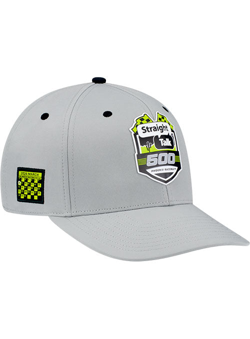 2026 Straight Talk 500 at Phoenix Raceway Limited Edition Hat in Grey - Front Right Side View
