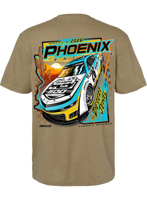 Phoenix Raceway 2026 Event T-Shirt In Tan - Back View