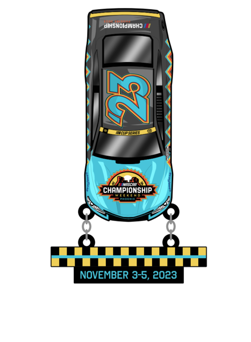 2023 Championship Weekend Finish Line Hatpin - Front View