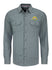Phoenix Raceway Brockton Performance Long Sleeve Button-up in Grey - Front View