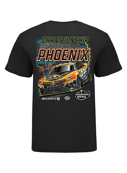 2023 Phoenix Championship Weekend Black Ghost Car Tee in Black - Back View
