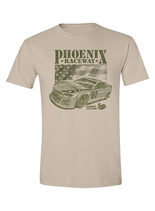 Phoenix Raceway Sand Tan Americana T-Shirt - Front View