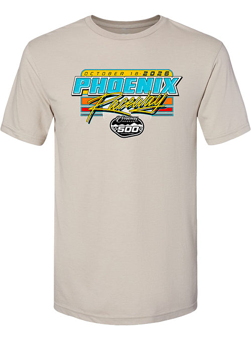 2026 Phoenix Raceway Event T-Shirt in Tan - Front View