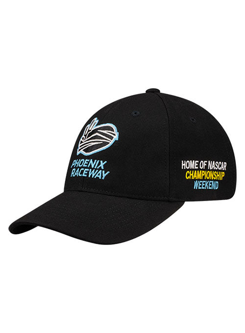 Phoenix Raceway Tonal Track Logo Hat in Black - Angled Left Side View