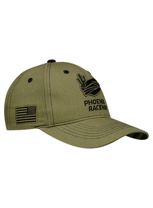 Phoenix Military Americana Hat in Green - Angled Right Side View