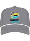 2026 Phoenix Raceway Rope Hat in Grey - Front View