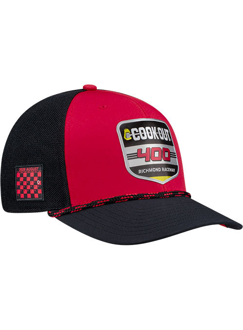 2026 Richmond Raceway Cookout 400 Limited Edition Auction #400 Rope Hat In Black & Red - Angled Right Side View