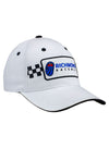 Richmond Checkered Patch Hat in White - Angled Right Side View