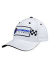 Richmond Checkered Patch Hat in White - Angled Left Side View