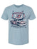 Richmond Raceway Retro Fairgrounds T-Shirt in Blue - Front View