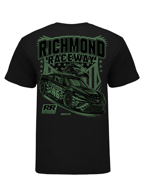 Richmond Raceway Reverse Americana T-Shirt in Black - Back View