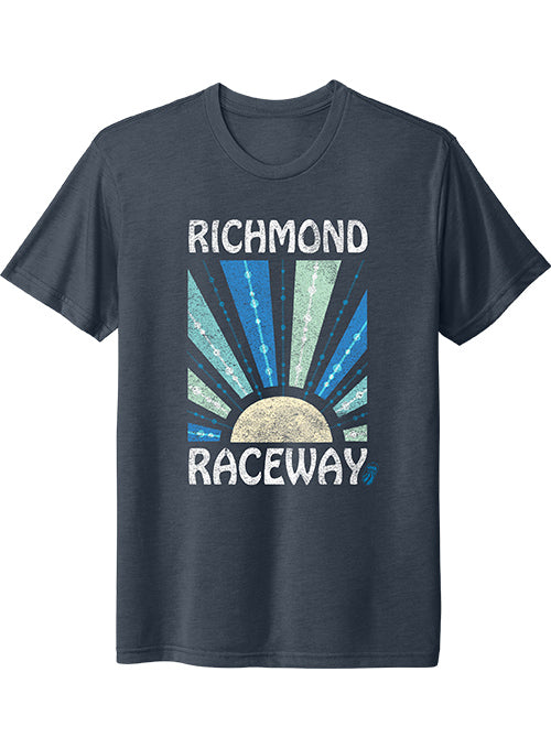Richmond Raceway Collegiate Tri-Blend T-Shirt in Black - Front View