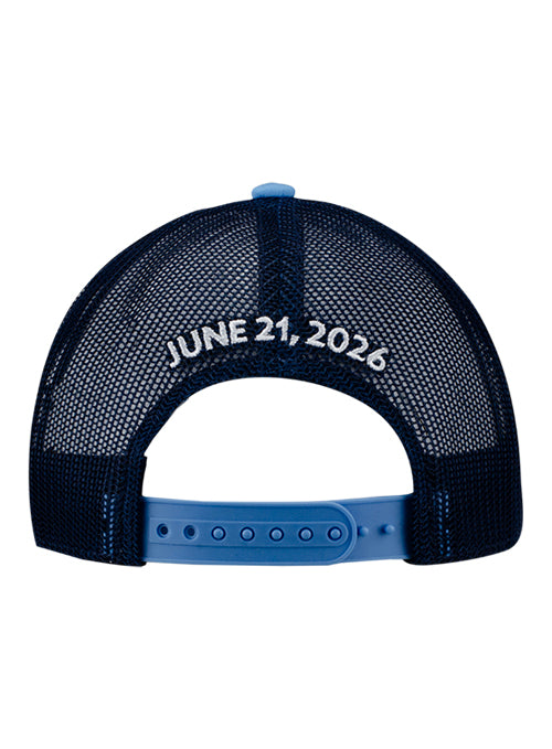 2026 San Diego Anduril 250 Coronado Striped Trucker Hat in White - Back View