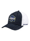 2026 San Diego Anduril 250 Coronado Heathered Performance Hat in Blue and White - Front Left View