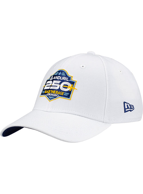 San Diego Anduril 250 Coronado Race The Base Flex Hat by New Era in White - Front Left View