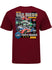 2026 San Diego Weekend Triple Header T-Shirt in Red - Back View
