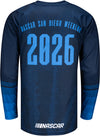2026 San Diego Weekend Sublimated Long Sleeve Shirt in Blue - Back View