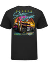 2026 San Diego Weekend Neon Racing T-Shirt  in Black - Back view