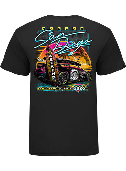 2026 San Diego Weekend Neon Racing T-Shirt | Pit Shop Official Gear