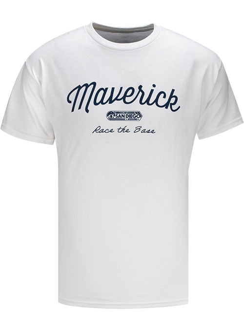 San Diego Race the Base T-Shirt in White- Front View