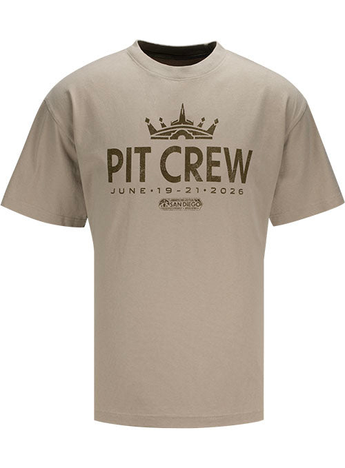 San Diego Pit Crew Military T-Shirt in Brown - Front View