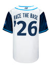 2026 San Diego Weekend Baseball Jersey In White & Blue - Back View
