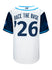 2026 San Diego Weekend Baseball Jersey In White & Blue - Back View