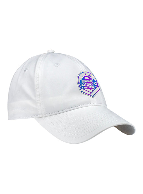 Ladies San Diego Weekend Iridescent Hat in White - Front Right View
