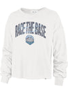 Ladies San Diego '47 Brand Parkway Crewneck Sweatshirt In White - Front View