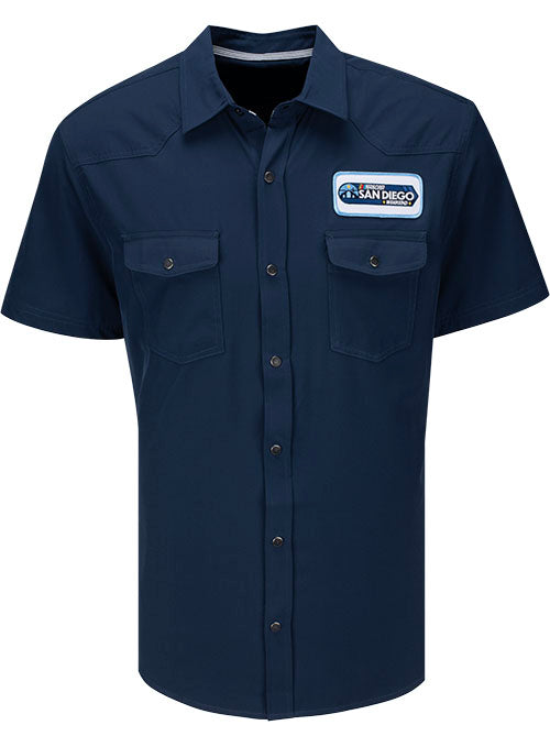 San Diego Weekend Flag & Anthem Western Shirt in Blue - Front View