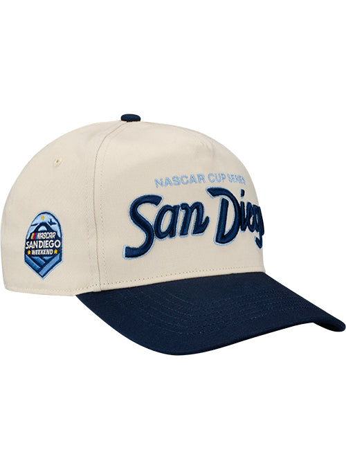 NASCAR Cup Series San Diego Hat in White - Front Right View