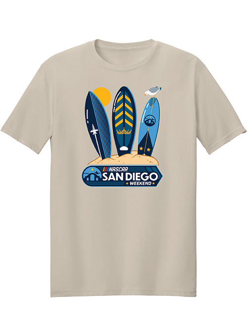 nascar gear NASCAR San Diego Weekend Surfboard T-Shirt