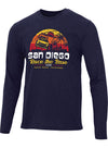 2026 San Diego Weekend AHead  Race the Base Long Sleeve Tee in Blue - Front View