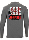 Men's San Diego Weekend Race the Base AHead Long Sleeve Tee in Grey - Back view