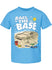 Toddler Race the Base Sandcastle San Diego Weekend Tee in Blue - Front View