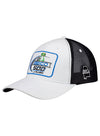 2024 Geico 500 Trucker Patch Hat in White and Black - Angled Left Side View