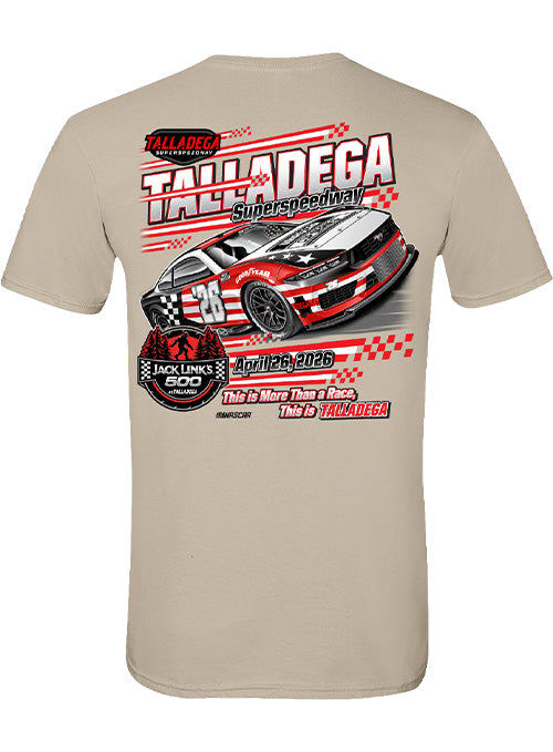 2026 Talladega Superspeedway Event T-Shirt in Brown - Back View