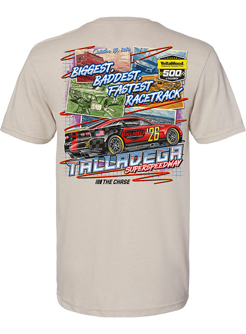 2026 Talladega Superspeedway Event T-shirt in Tan - Back View