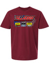 2026 Talladega Superspeedway Triple Header Weekend T-Shirt in Red - Front View