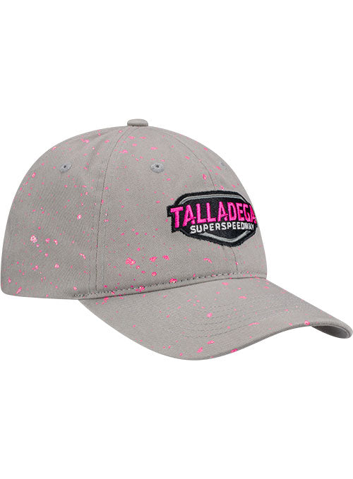 2026 Ladies Talladega Superspeedway Splatter Hat in Grey - Front right view