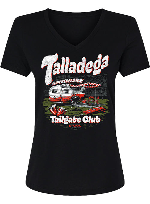 Ladies Talladega Superspeedway Boulevard Tailgate Club Tee in Black - Front view