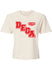 Ladies Talladega Super Speedway Collegiate Diagonal DEGA Tee in White - Front View