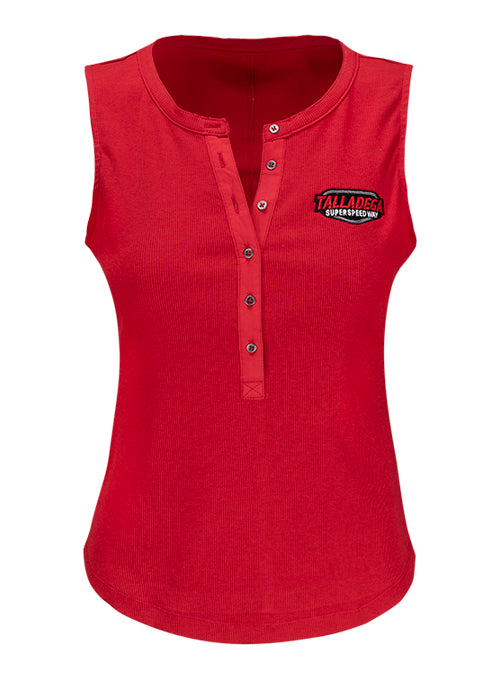Ladies Flag and Anthem Talladega Denning Henley Tank Top