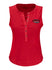 Ladies Flag and Anthem Talladega Denning Henley Tank Top in Red - Front View