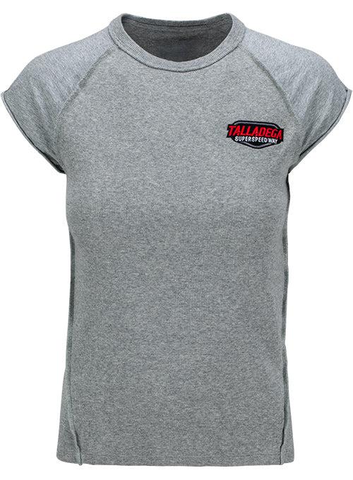 Ladies Flag & Anthem Talladega Peyton Seaming Cap Sleeve T-Shirt