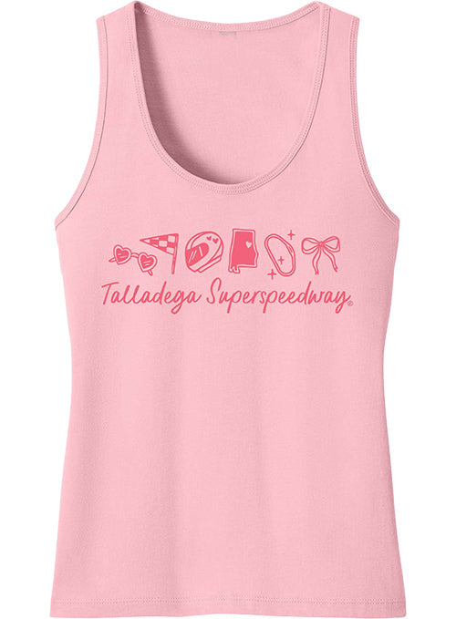 Ladies Talladega Superspeedway Collage Tank Top